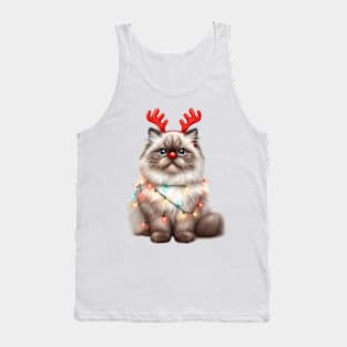 Christmas Red Nose Himalayan Cat Tank Top